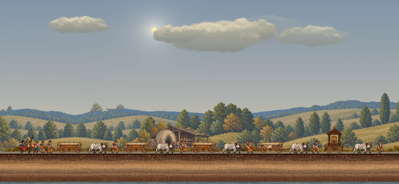 Forest-steppe — Oak, pine and autumn woods, villages and potters' kilns. Lisovyks walk here.