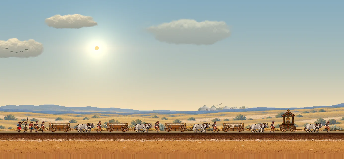 Taurian steppe — Golden open grassland to the horizon, and the devil's wedding of the whirlwind.